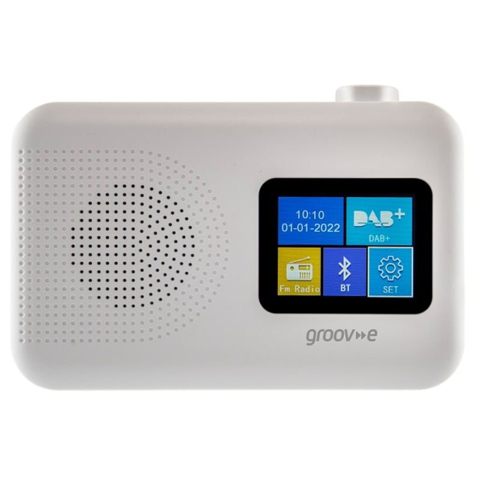 image 1 of Groov-e GVDR06WE Berlin Portable Colour Screen DAB/FM Radio with Bluetooth - White