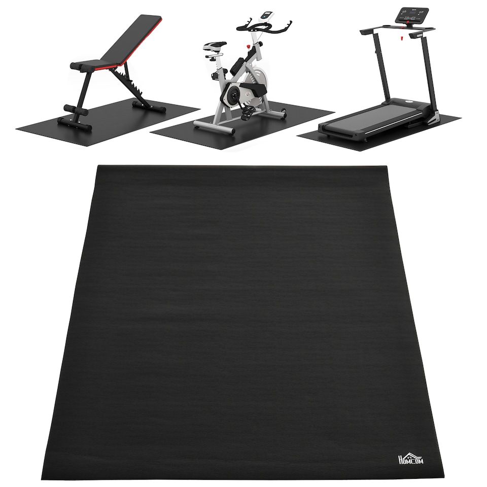 image 1 of HOMCOM 6mm Thick Gym Equipment Mat Non-slip Floor Protector Mat 180 x 90 x 0.6cm
