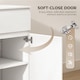 image 5 of HOMCOM Sideboard Storage Cabinet, Kitchen Cupboard with 5 Drawers | White | White embossed