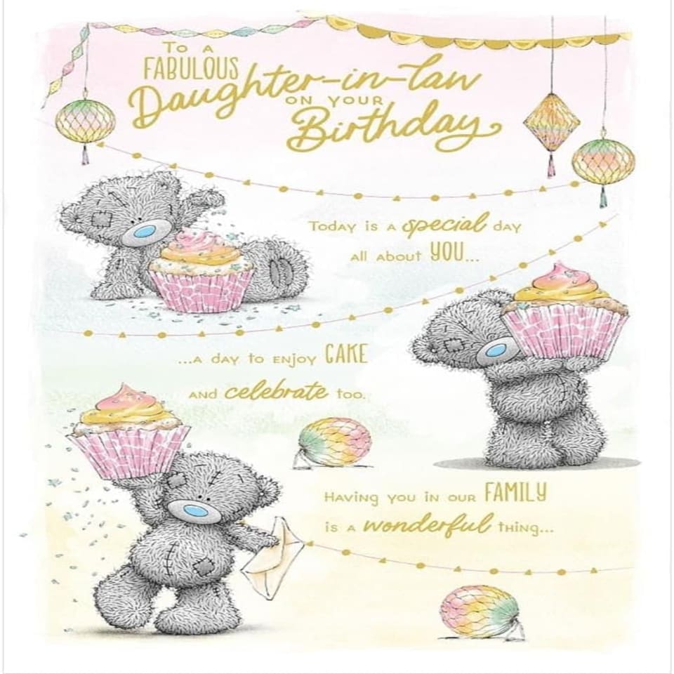 image 1 of Storyboard Bears And Cakes Daughter in Law Birthday Card