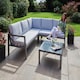 image 3 of Greenhurst Oakley Grey Aluminium Outdoor Corner Sofa Set