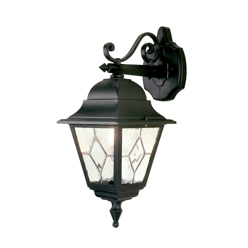 image 1 of Norfolk 1 Light Outdoor Wall Lantern Light Black IP43, E27