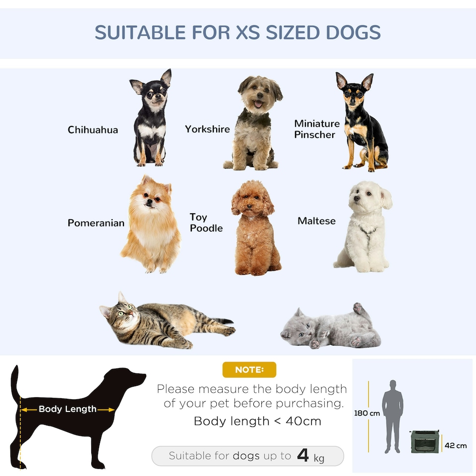 image 1 of PawHut 60cm Soft Side Pet Carrier w/ Cushion, for Miniature Dogs - Grey