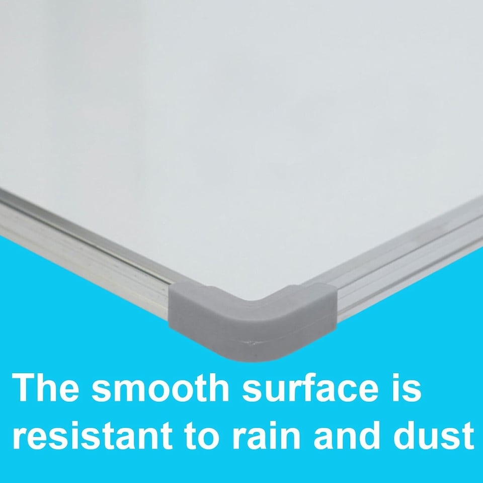 image 1 of Magnetic Whiteboard 600 x 400mm Silver Aluminum Frame Lightweight Hanging Dry Wipe White Board Office, School & Home Writing Board