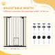 image 8 of PawHut Extra Tall Dog Gate with Cat Door Auto Close for Stairs 74-80 cm Wide