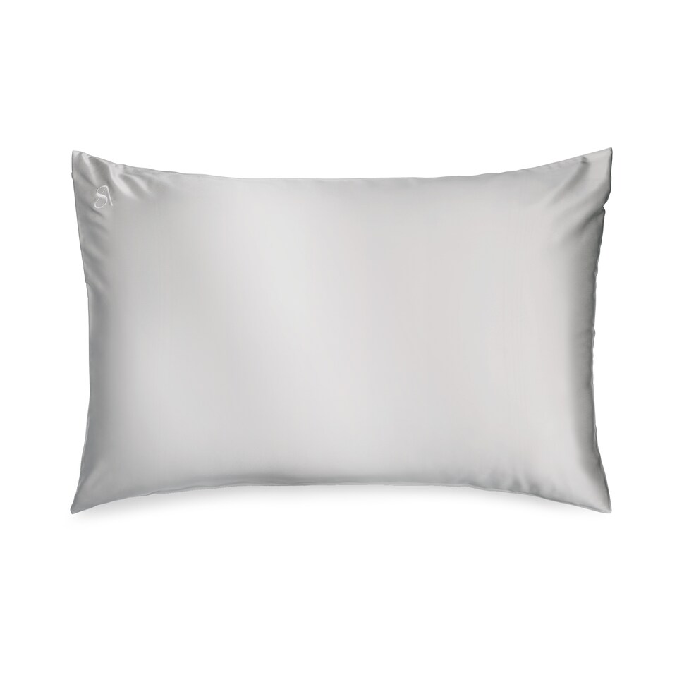 image 1 of Silk Addict 100% Mulberry Silk Pillowcase – Silver | Silver | Standard | 1