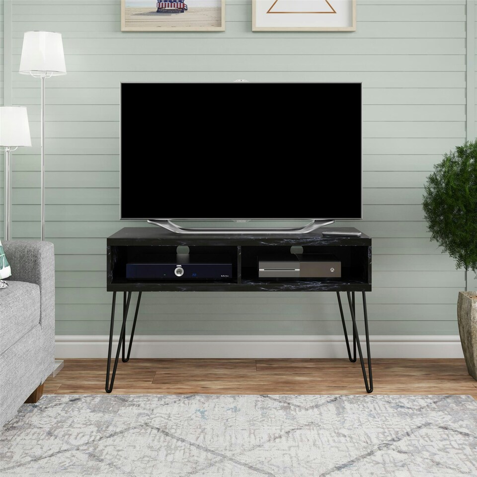 image 1 of Novogratz Athena TV-Stand Black Marble | Black | BLACK MARBLE | One Size | 131