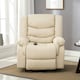 image 7 of Seattle Electric Single Motor Rise Recliner Bonded Leather Chair (Cream)