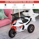 image 3 of HOMCOM Kids Ride-On Police Bike 3-Wheel Vehicle with Music Lights Safe Seat Handlebars Toddler NO POWER Child Learning Fun Development 18-36 Months White