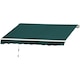 image 5 of Outsunny Garden Sun Shade Canopy Retractable Awning, 3.5 x 2.5m, Dark Green | Green | 1