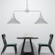 image 5 of Maxwell - Flint Grey Chrome 2 Light Bar Ceiling Pendant Light | Grey | Grey | 1