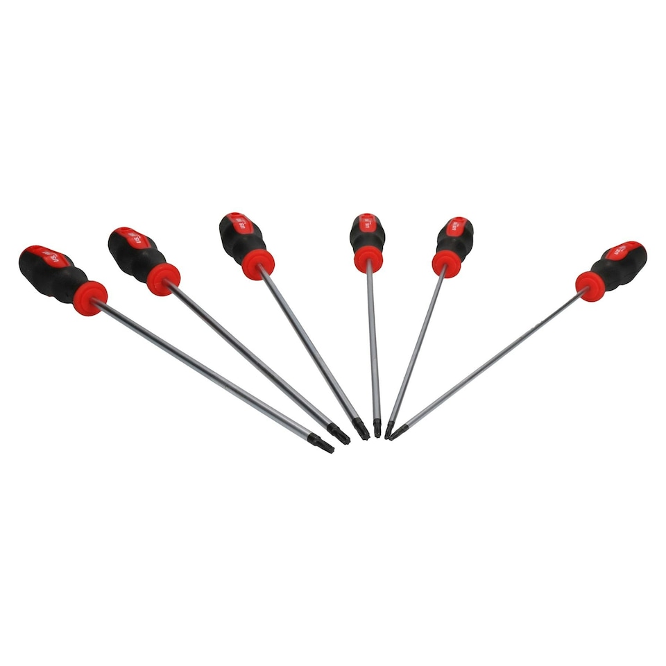 image 1 of 6pc Torx screwdriver set  extra long T10 - T30 by U.S.Pro Tools AT387
