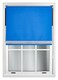 image 1 of FURNISHED Thermal Blackout Roller Blinds with Diamante Edge Made to Measure Window Shade | Blue | Blue | (W) 240cm x (L) 210cm