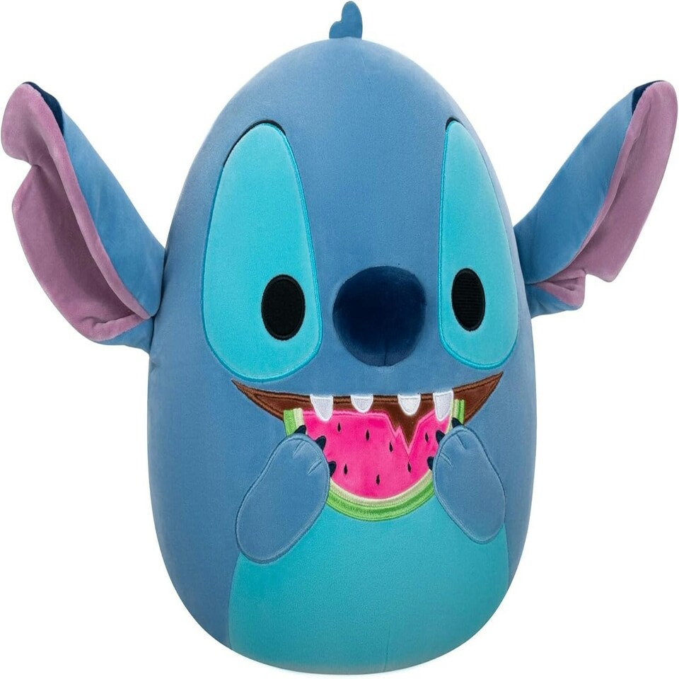 image 1 of Squishmallows - 14" Stitch Eating Watermelon Plush