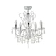 image 1 of ValueLights 5 Way Silver Chrome Ceiling Light Chandelier With Lead Crystal Droplets | Chrome