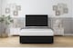 image 2 of Sloomy Somerset Black Plush Divan Bed Base 4 Drawers With 54 Inch Floor Standing Headboard | Black | Black | Super King | 1