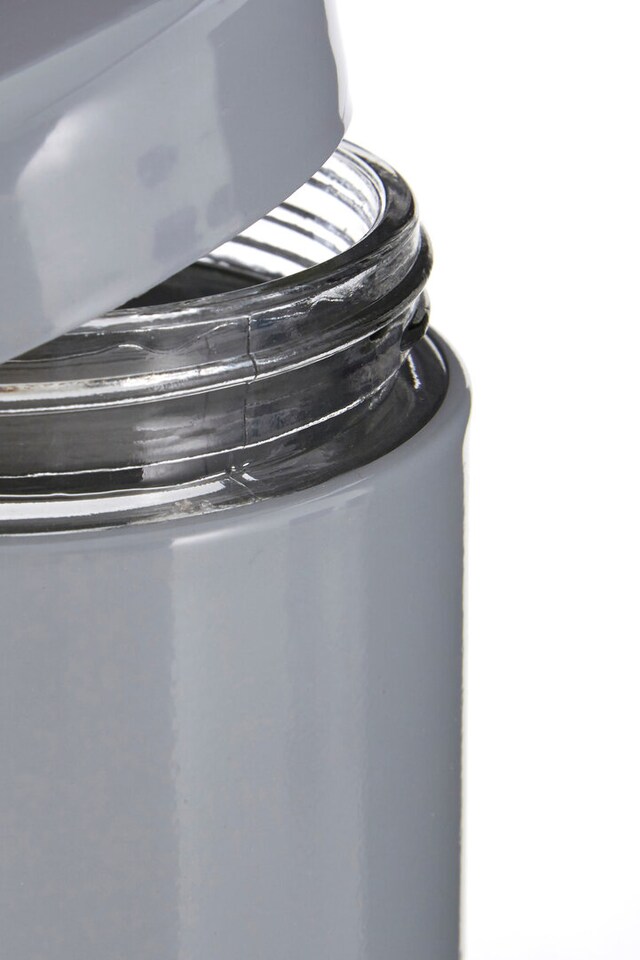 image 1 of Luca Grey Steel and Glass Storage Jar - 1500ml