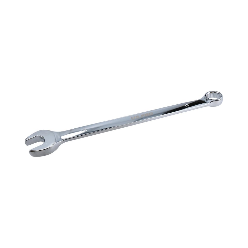 image 1 of 15mm Extra Long Metric Combination Spanner Wrench 230mm Chrome Vanadium Steel