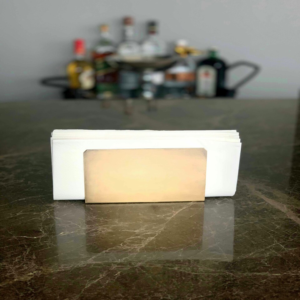 image 1 of Gold Napkin Holder