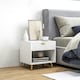 image 2 of HOMCOM Small Table With Drawer, Open Compartment and Handle, White