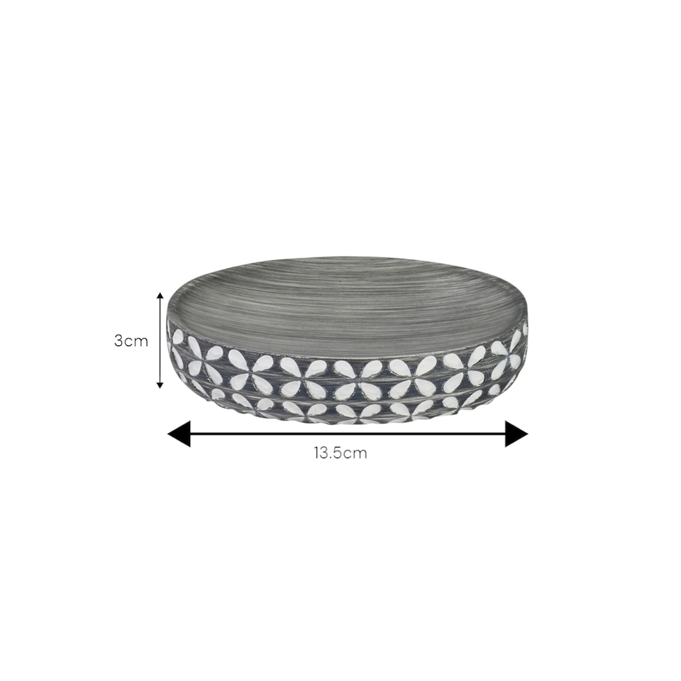 image 1 of Showerdrape Ravello Bathroom Accessory Set - Soap Dish & Tumbler | Grey | 1