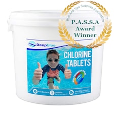 Deep Blue Pro - Multifunctional Mini 20g hot tub Chlorine Tablets 5kg spa hottub WITH Floating dispenser. Stabilised clarifier algae inhibitor