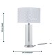 image 9 of Set of 2 Aura - Chrome Table Lamps with White Cut Out Shades Chrome | White