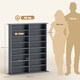 image 7 of HOMCOM CD Storage Unit DVD Tower Blu-ray Storage Shelf for Office, Grey