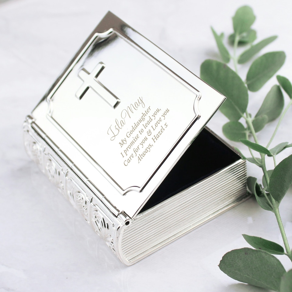 image 1 of Personalised Bible Trinket Box