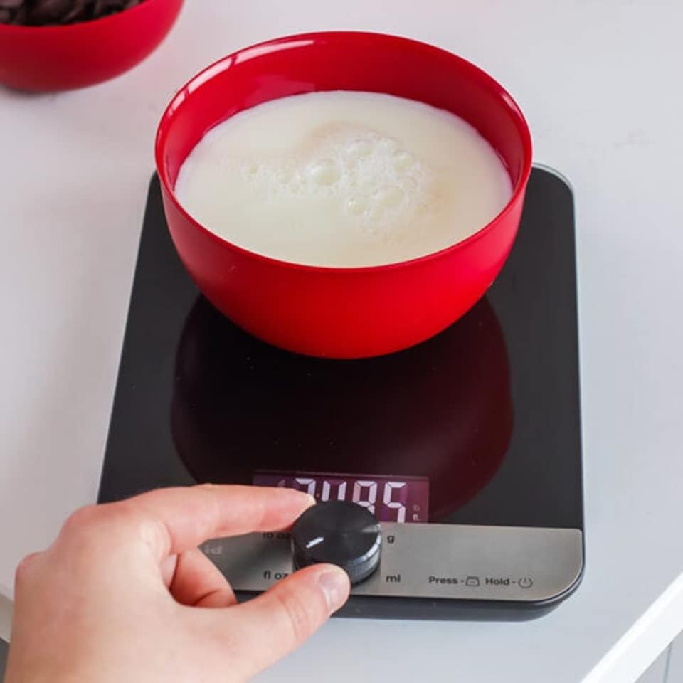 image 1 of KitchenAid Dry & Liquid Digital Glass Top Kitchen Scales