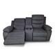 image 3 of Boston 2 Seater Manual Recliner Sofa w Drinks Console Grey