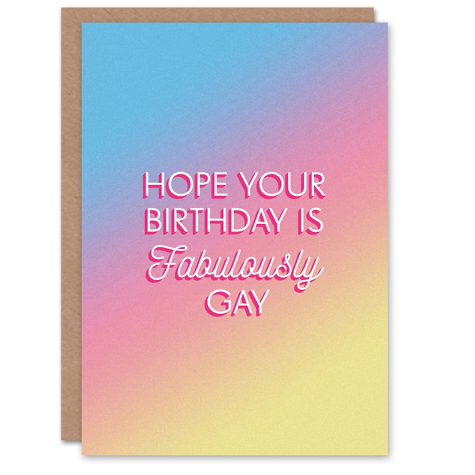 image 1 of Fabulously Gay For Him Man Male Friend Fun Funny Birthday Card