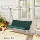 image 2 of Outsunny 3 Seater Bench Cushion, Garden Chair Cushion with Back, Green | Green | Dark Green | 150 x 98 x 8 cm
