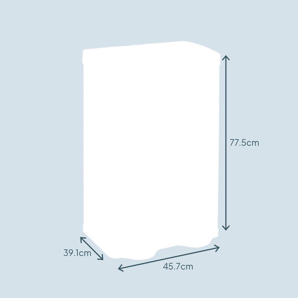 image 1 of Cooks Professional Dual Pedal Recycle Bin 60L with 2 x Compartments & Soft Close Lids | White