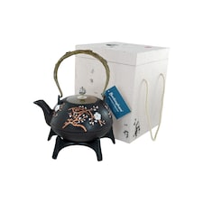 Buckingham Cast Iron Japanese Teapot 1300 ml + Star trivet 18 cm in wooden Gift Box