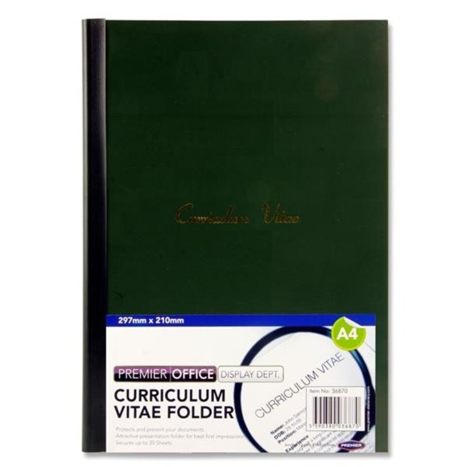 image 1 of A4 CV (Curriculum Vitae) File Cover by Premier Office