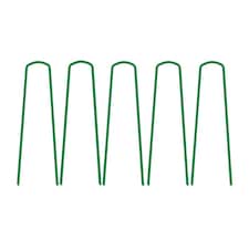 50 U-Shape Ground Pegs Green