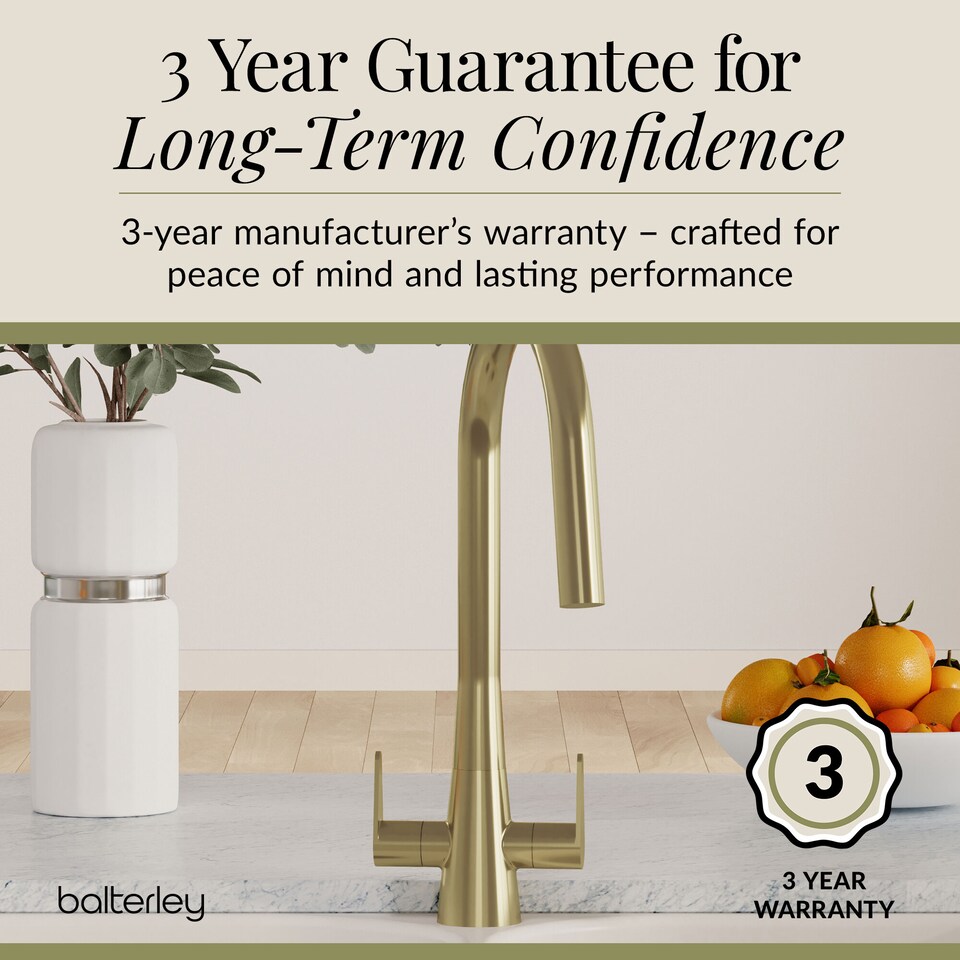 image 1 of Situla Kitchen Mono Mixer Tap Dual Lever Brushed Brass 398mm | Copper | Brushed Brass | 1