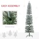 image 5 of HOMCOM 7 Foot Artificial Pencil Christmas Tree with Snow Flocked Tips, White