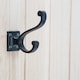 image 6 of Hammer & Tongs Square Back Hat & Coat Hook - W35mm x H80mm - Black