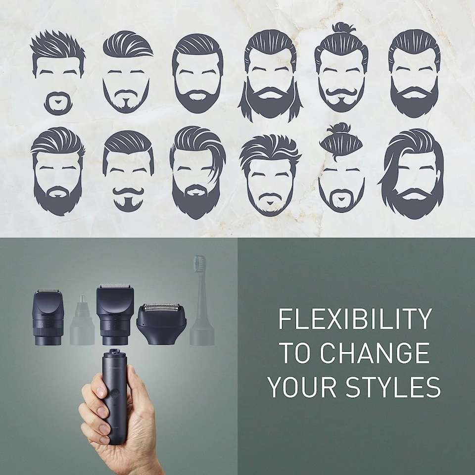 image 1 of Panasonic ER-CKN1 Black Waterproof Beard Hair Trimmer