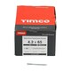 image 3 of Timco - Drywall Metal Stud Plasterboard Screws - PH - Bugle - Fine Thread - Zinc (Size 4.2 x 65 - 500 Pieces)