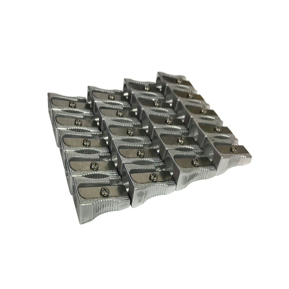 image 1 of Pack of 24 Single Hole Metal Pencil Sharpeners