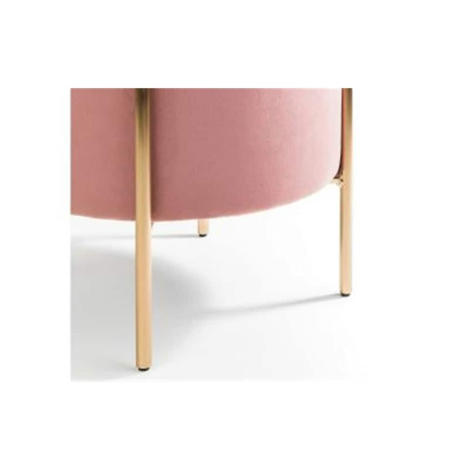 image 1 of Dusky Pink Velvet Stool