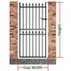 image 3 of Corfe Premium Range Spear Top Tall Single Gate - Steel - Fits Gap of 991 mm x 1778 mm High - Electro Galv./Black Powder Coated Black