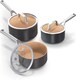 image 1 of Ninja Extended Life Ceramic 3 Piece Saucepan Set CW93000UK | Grey | Grey | 3