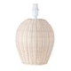 image 1 of Natural Light Brown Woven Rattan Table Lamp Base with White Cable and Switch | Brown