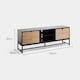 image 4 of VonHaus Black & Light Wood Effect TV Unit For TV's up to 65"