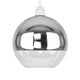 image 3 of ValueLights Retro Two Tone Chrome And Clear Glass Ball Ceiling Pendant Light Shade