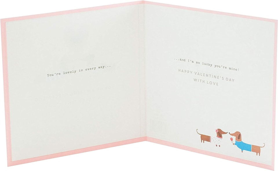 image 1 of Sausage Dog Couple Design Girlfriend Valentine's Day Card